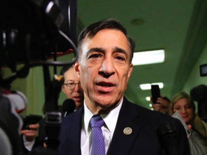 Rep. Darrell Issa, R-Calif., speaks to reporters as he walks to attend a House Judiciary and Oversight Committee closed-door interview with former FBI Director James Comey on Capitol Hill in Washington, Friday, Dec. 7, 2018. . (AP Photo/Manuel Balce Ceneta)