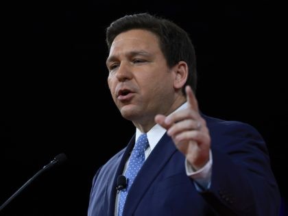 ORLANDO, FLORIDA - FEBRUARY 24: Florida Gov. Ron DeSantis speaks at the Conservative Political Action Conference (CPAC) at The Rosen Shingle Creek on February 24, 2022 in Orlando, Florida. CPAC, which began in 1974, is an annual political conference attended by conservative activists and elected officials. (Photo by Joe Raedle/Getty …
