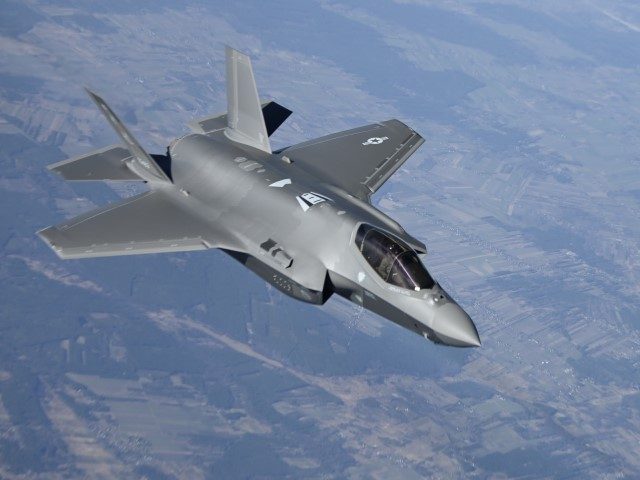 In this image provided by the U.S. Air Force, a U.S. Air Force F-35 Lightning II aircraft