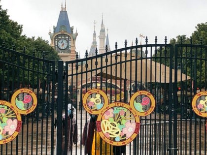 Employees stand at the gates of the Shanghai Disney Resort, which announced that it will be closed indefinitely from Saturday, in Shanghai, Saturday, Jan. 25, 2020. China's most festive holiday began in the shadow of a worrying new virus Saturday as the death toll surpassed 40, an unprecedented lockdown that …
