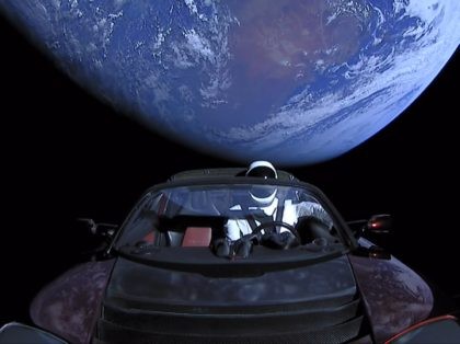 Tesla in space (SpaceX via Getty)
