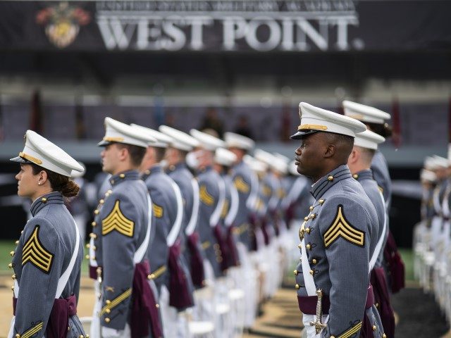 United States Military Academy graduating cadets take position during their graduation ceremony of the U.S. Military Academy class 2021 at Michie Stadium on Saturday, May 22, 2021, in West Point, N.Y.