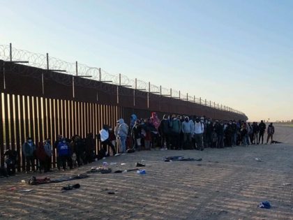 Yuma Station Border Patrol agents apprehended a single group of 100 migrants. (Yuma Sector -- U.S. Border Patrol)