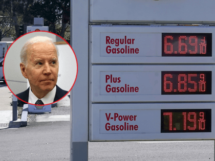 The gasoline price board is shown at a gas station in Menlo Park, Calif., on March 21, 2022. On Wednesday, March 23, 2022, Californians who own cars could get up to $800 from the state to help offset record high gas prices under a proposal announced Wednesday, March 23, 2022, …