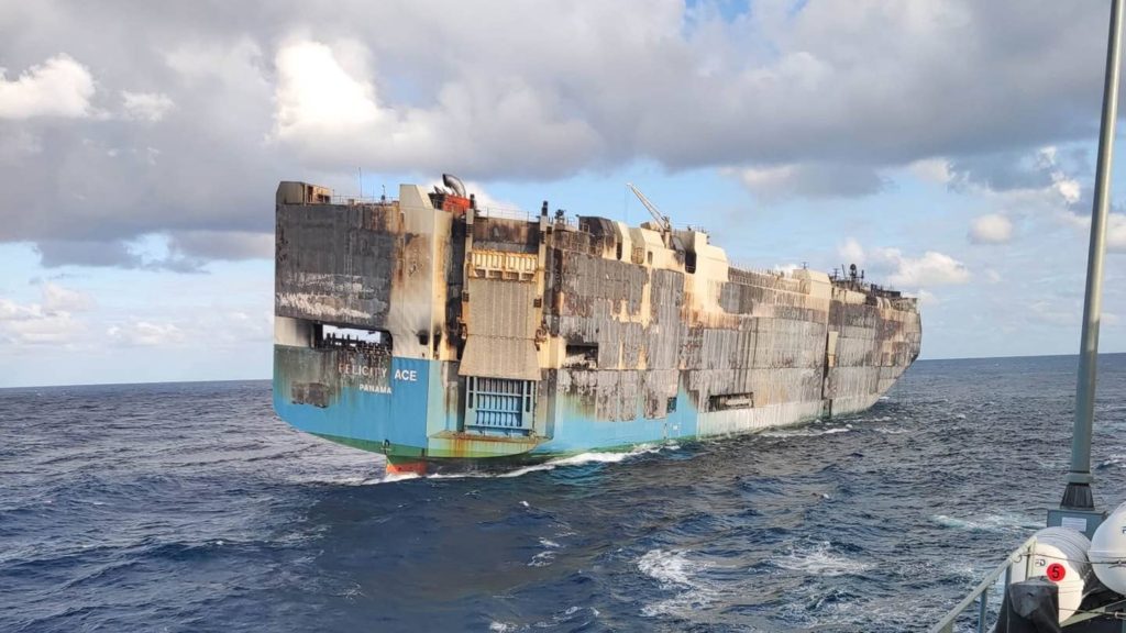 The Felicity Ace cargo ship that famously caught fire off the coast of Portugal on Feb. 16 has sunk.
