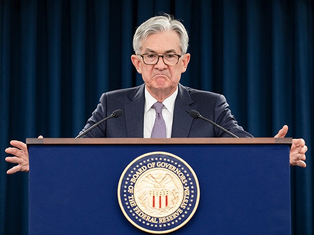 WASHINGTON, DC - JANUARY 29: Federal Reserve Board Chairman Jerome Powell speaks during a