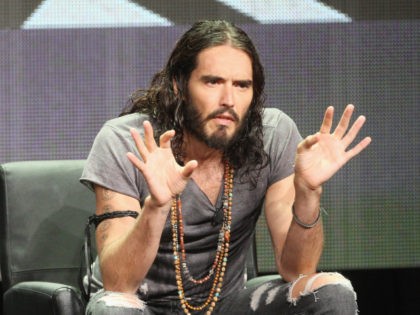BEVERLY HILLS, CA - JULY 28: Host/Executive Producer Russell Brand speaks onstage at the "Brand X with Russell Brand" panel during the FX portion of the 2012 Summer TCA Tour on July 28, 2012 in Beverly Hills, California. (Photo by Frederick M. Brown/Getty Images)