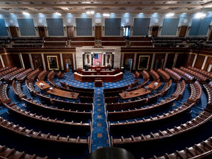 The chamber of the House of Representatives is seen at the Capitol in Washington, Monday,