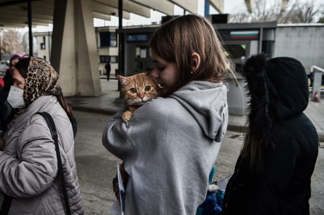 "I'm terrified of the war," said one Ukrainian refugee arriving in Greece. "I want this to