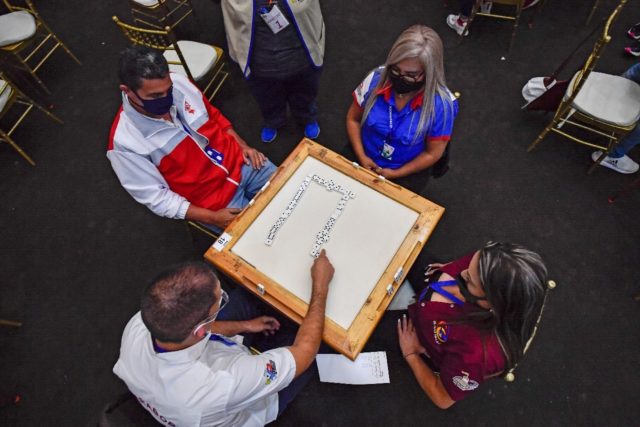 Dominoes is a competitive sport in Venezuela where players take part in tournaments