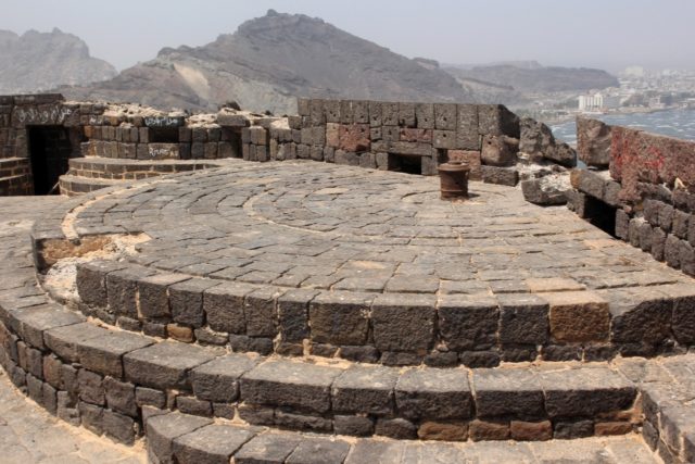 The Sira Fortress in the Yemeni city of Aden has been damaged and defaced by garbage and g