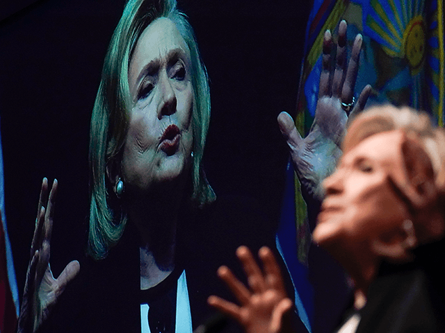 Hillary Rodham Clinton speaks during the New York State Democratic Convention in New York, Thursday, Feb. 17, 2022. (AP Photo/Seth Wenig)