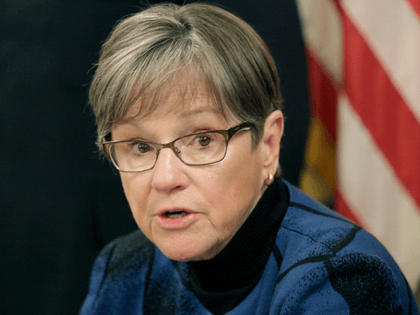 This Thursday, March 24, 2022 photo shows Kansas Gov. Laura Kelly during an event at the K