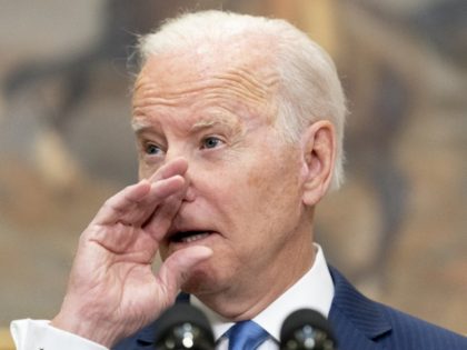President Joe Biden speaks about the war in Ukraine in the Roosevelt Room at the White Hou