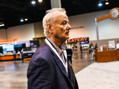 US Actor Bill Murray arrives at the Berkshire Hathaway Shareholders Meeting at CHI Health Center in Omaha, Nebraska on April 30, 2022. (Photo by CHANDAN KHANNA / AFP) (Photo by CHANDAN KHANNA/AFP via Getty Images)