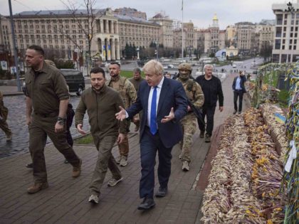 Boris Johnson and Volodymyr Zelensky (Ukrainian Presidential Press Office / Associated Pre