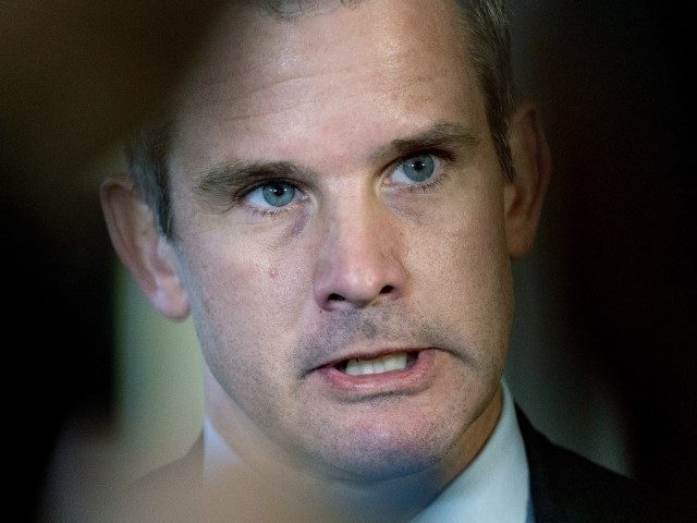 Rep. Adam Kinzinger (R-IL), speaks to members of the media outside a meeting of the select committee on the Jan. 6 attack as they prepare to hold their first hearing Tuesday, on Capitol Hill in Washington, Monday, July 26, 2021. The panel will investigate what went wrong around the Capitol …