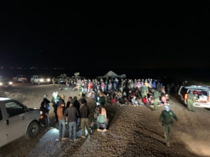 Rio Grande City Station Border Patrol agents apprehended more than 226 migrants at a single border crossing location within a 24-hour period. (U.S. Border Patrol/Rio Grande Valley Sector)