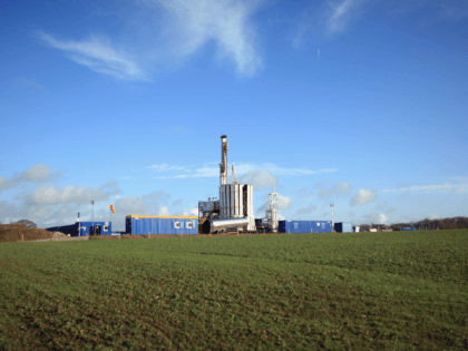 BLACKPOOL, ENGLAND - JANUARY 17: The drilling rig of Cuadrilla Resources explores the Bowland shale for gas, four miles from Blackpool on January 17, 2011 in Blackpool, England. The rig is the first in the UK boring exploration holes 4000 feet deep to see if it is economically viable to …