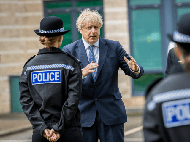 NORTHALLERTON, ENGLAND - JULY 30: Prime Minster, Boris Johnson visits The North Yorkshire