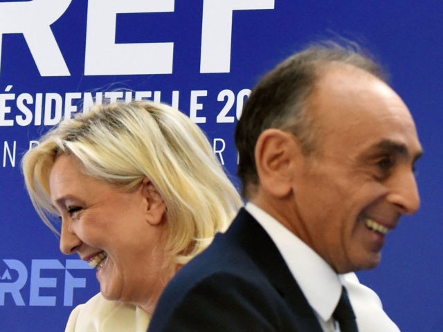 TOPSHOT - French far-right party Reconquete! presidential candidate Eric Zemmour and Frenc