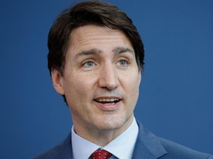 Canadian Prime Minister Justin Trudeau addresses a press conference at the Chancellery in Berlin after talks with the German Chancellor on March 9, 2022. (Photo by Odd ANDERSEN / POOL / AFP) (Photo by ODD ANDERSEN/POOL/AFP via Getty Images)