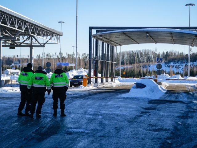 The border crossing between Finland and Russia in Nuijamaa, southeastern Finland, is pictu