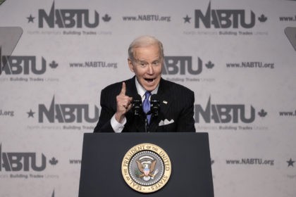 WASHINGTON, DC - APRIL 6: U.S. President Joe Biden speaks during the annual North America