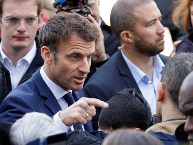 French President and liberal party La Republique en Marche (LREM) candidate for re-electio