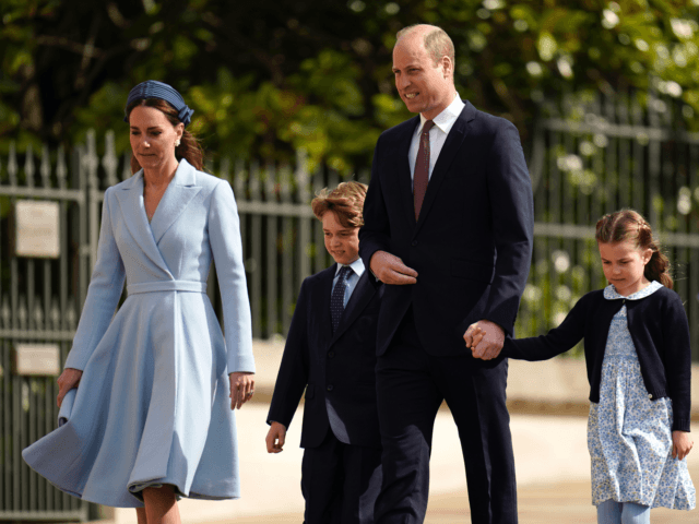 WINDSOR, ENGLAND - APRIL 17: Prince William, Duke of Cambridge, Catherine, Duchess of Camb