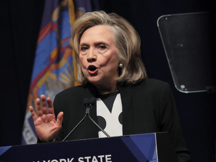 Former Secretary of State Hillary Clinton speaks during the 2022 New York State Democratic Convention at the Sheraton New York Times Square Hotel on February 17, 2022 in New York City. Former Secretary of State Hillary Clinton gave the keynote address during the second day of the NYS Democratic Convention …