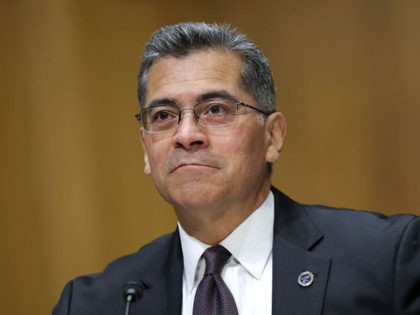 WASHINGTON, DC - APRIL 05: Health and Human Services Secretary Xavier Becerra testifies before Senate Finance Committee on Capitol Hill, April 5, 2022 in Washington, DC. Becerra is testifying on the HHS fiscal year 2023 budget request for the Department of Health and Human Services. (Photo by Kevin Dietsch/Getty Images)