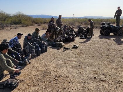 Tucson Sector agents apprehend a group of migrants near the Arizona border with Mexico. (U.S. Border Patrol/Tucson Sector)