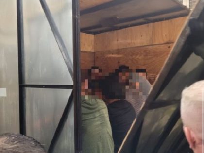 Agents found 40 migrants inside a sealed metal box with no means of escape. (U.S. Border Patrol/Rio Grande Valley Sector)