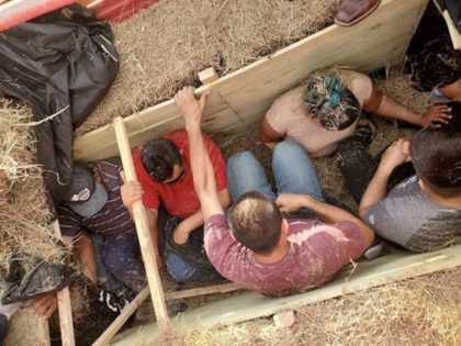 Texas DPS Troopers and Border Patrol agents found a group of migrants trapped in a hidden compartment of a cattle trailer. (U.S. Border Patrol/Rio Grande Valley Sector)