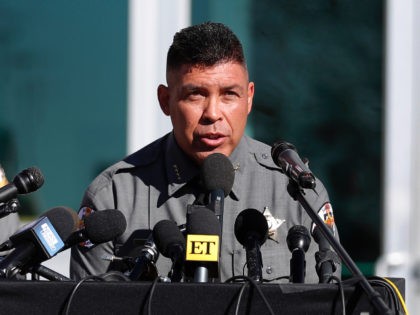 Santa Fe County Sheriff Adan Mendoza speaks at a joint news conference with Santa Fe District Attorney Mary Carmack-Altwies in Santa Fe, N.M., Wednesday, Oct. 27, 2021. New Mexico authorities said Wednesday they have recovered a lead projectile believed to have been fired from the gun used in the fatal …