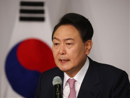FILE - South Korea's president-elect Yoon Suk Yeol speaks during a news conference at the National Assembly in Seoul, South Korea on March 10, 2022. After winning a bitterly contested presidential election, South Korean conservative Yoon will enter office facing a quickly growing North Korean nuclear threat - and with …