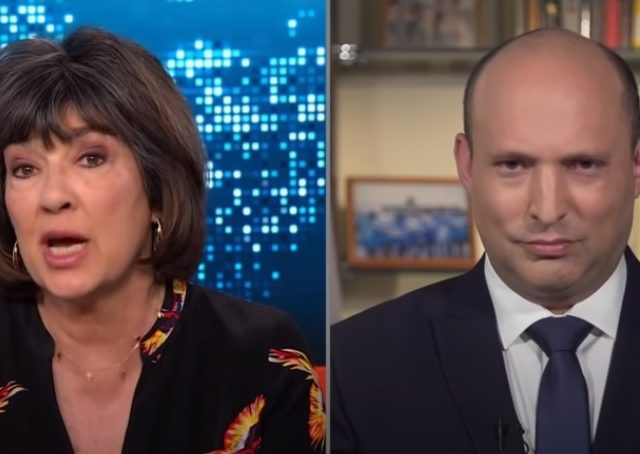 Israeli Prime Minister Naftali Bennett accused CNN anchor Christiane Amanpour of misleadi
