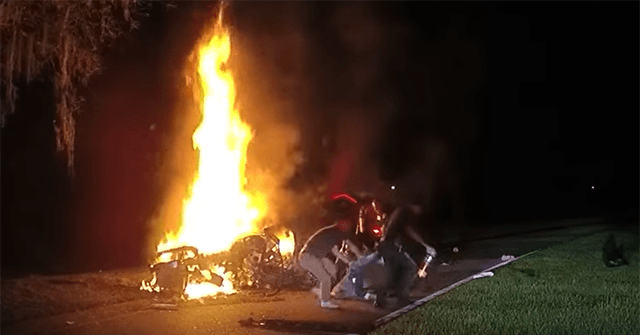 WATCH: Deputies, Citizen Rescue Man from Burning Car - Vimarsana News