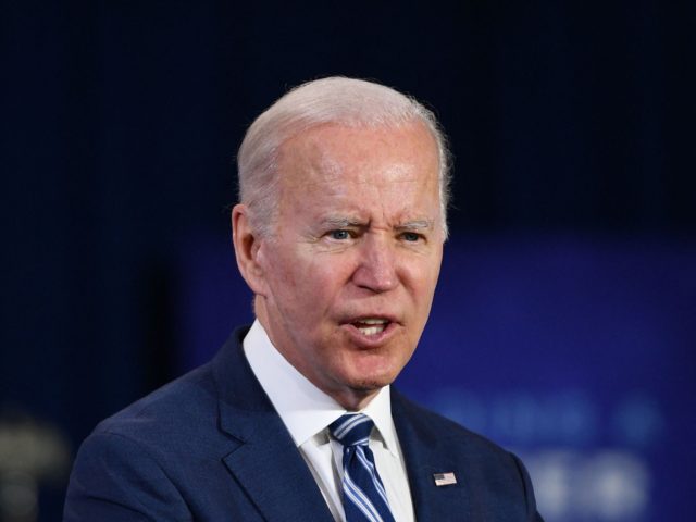 US President Joe Biden speaks at the Alumni-Foundation Event Center of North Carolina Agricultural and Technical State University in Greensboro, North Carolina on April 14, 2022. - US President Joe Biden traveled to North Carolina on Thursday to tout his efforts on combating inflation and jumpstarting high-tech research and manufacturing …