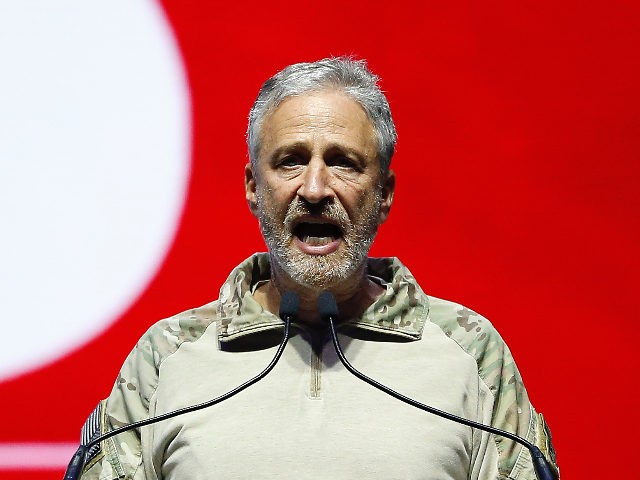 TAMPA, FLORIDA - JUNE 22: Jon Stewart speaks on stage during the opening ceremony of the 2