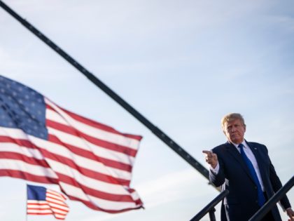 DELAWARE, OH - APRIL 23: Former U.S. President Donald Trump arrives during a rally hosted by the former president at the Delaware County Fairgrounds on April 23, 2022 in Delaware, Ohio. Last week, Trump announced his endorsement of J.D. Vance in the Ohio Republican Senate primary. (Photo by Drew Angerer/Getty …