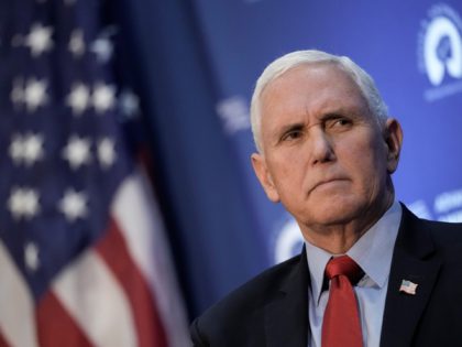 WASHINGTON, DC - NOVEMBER 30: Former U.S. Vice President Mike Pence speaks at the National Press Club on November 30, 2021 in Washington, DC. Pence spoke about the upcoming Supreme Court case involving a controversial Mississippi abortion law that will be heard at the high court on Wednesday. (Photo by …