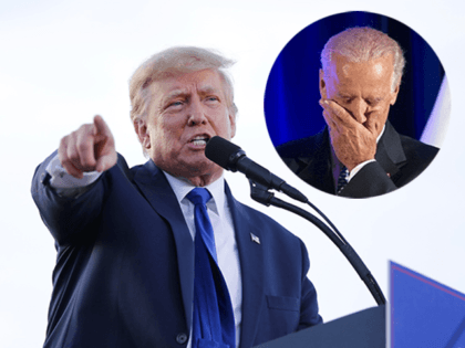 Donald Trump, Joe Biden (inset)