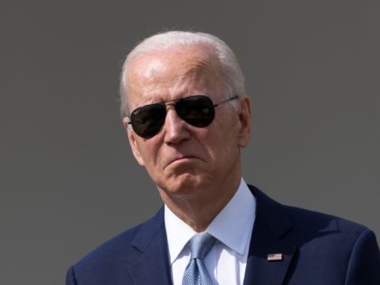 WASHINGTON, DC - APRIL 11: U.S. President Joe Biden waits to speak during an event about g