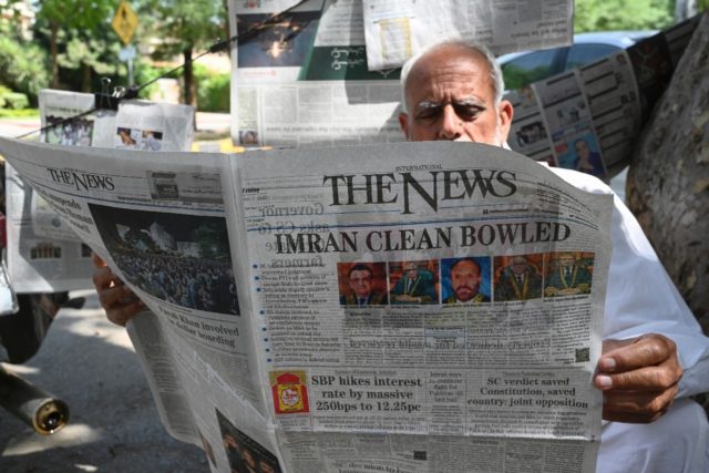 Pakistan newspapers peppered their coverage of the political crisis with cricket metaphors