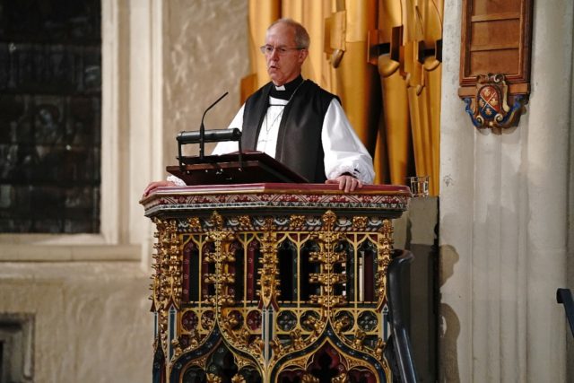 Justin Welby, who as the Archbishop of Canterbury is the Church of England's highest cleri
