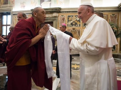 Pope Francis meets with a representative of the Buddhist religion on the occasion of an in