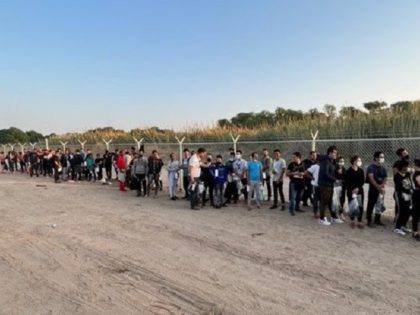 Large Migrant Group apprehended near Eagle Pass, Texas. (U.S. Border Patrol/Del Rio Sector)