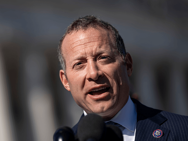 Rep. Josh Gottheimer (D-NJ) speaks during a news conference about rising national crime ra